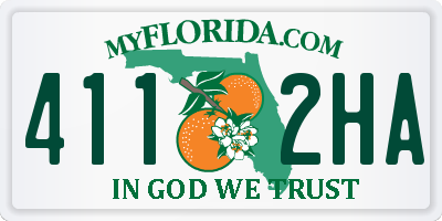 FL license plate 4112HA