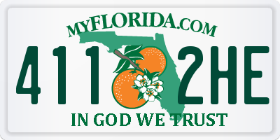 FL license plate 4112HE
