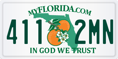 FL license plate 4112MN