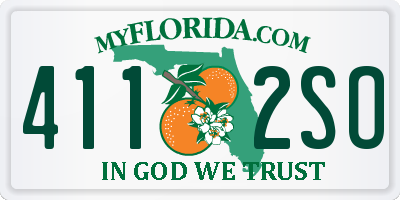 FL license plate 4112SO