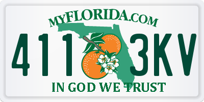 FL license plate 4113KV