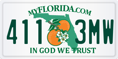 FL license plate 4113MW