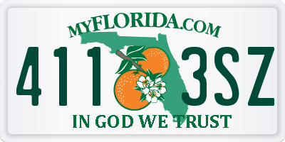 FL license plate 4113SZ