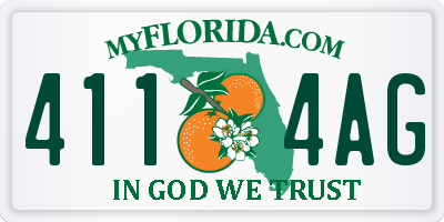 FL license plate 4114AG