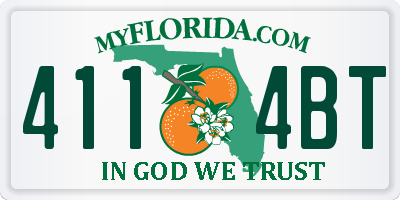 FL license plate 4114BT