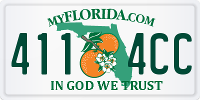 FL license plate 4114CC