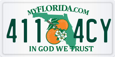 FL license plate 4114CY