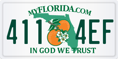 FL license plate 4114EF