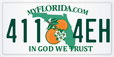 FL license plate 4114EH