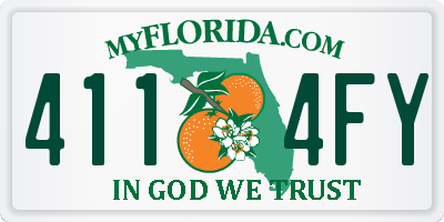 FL license plate 4114FY