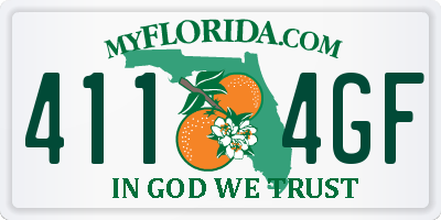 FL license plate 4114GF