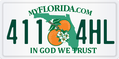 FL license plate 4114HL