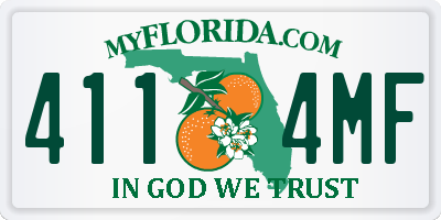 FL license plate 4114MF