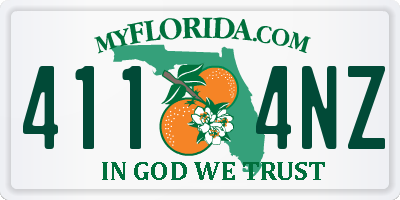 FL license plate 4114NZ