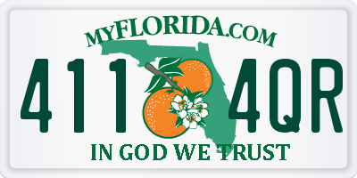 FL license plate 4114QR