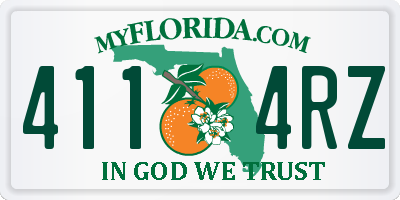 FL license plate 4114RZ