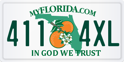 FL license plate 4114XL