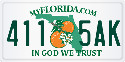 FL license plate 4115AK