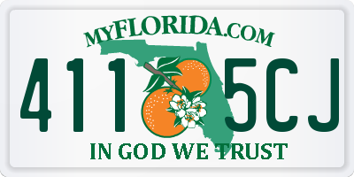 FL license plate 4115CJ