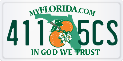 FL license plate 4115CS