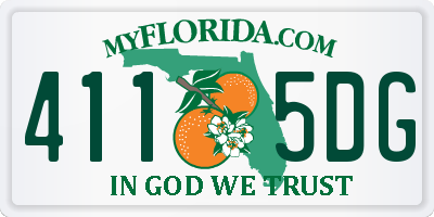 FL license plate 4115DG