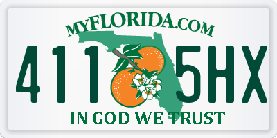 FL license plate 4115HX