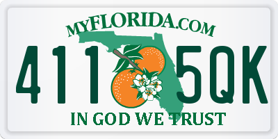 FL license plate 4115QK
