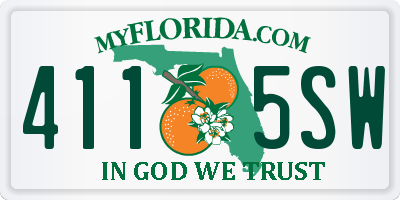 FL license plate 4115SW