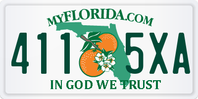 FL license plate 4115XA
