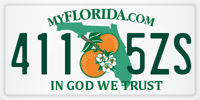 FL license plate 4115ZS