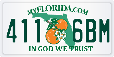 FL license plate 4116BM