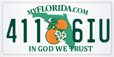 FL license plate 4116IU
