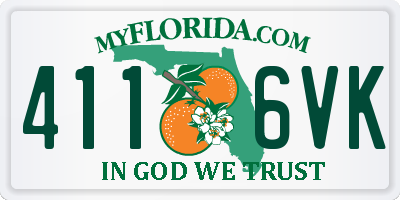 FL license plate 4116VK