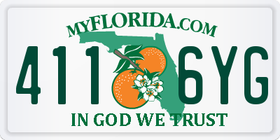 FL license plate 4116YG