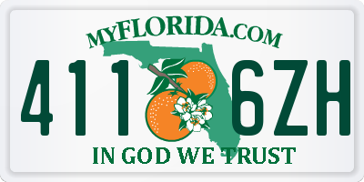 FL license plate 4116ZH