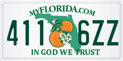 FL license plate 4116ZZ