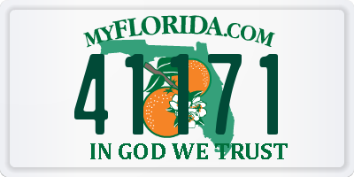 FL license plate 41171