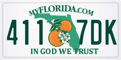 FL license plate 4117DK