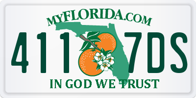 FL license plate 4117DS