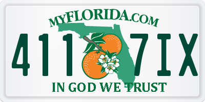 FL license plate 4117IX
