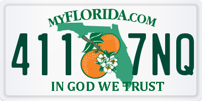 FL license plate 4117NQ