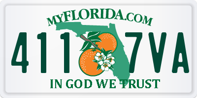 FL license plate 4117VA