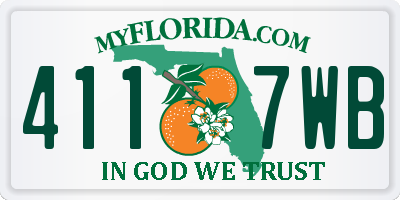 FL license plate 4117WB