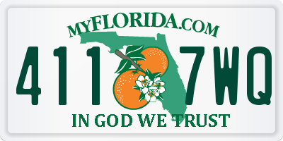 FL license plate 4117WQ