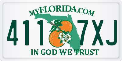 FL license plate 4117XJ