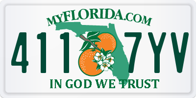 FL license plate 4117YV