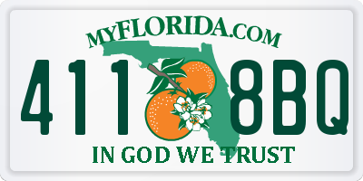 FL license plate 4118BQ