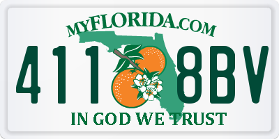FL license plate 4118BV
