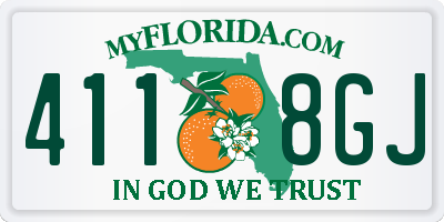 FL license plate 4118GJ