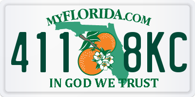 FL license plate 4118KC